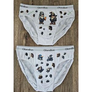 New 2 Pair Boys Teen Mens Sz Large Underwear Bikini Briefs Custom Gnomes Skulls